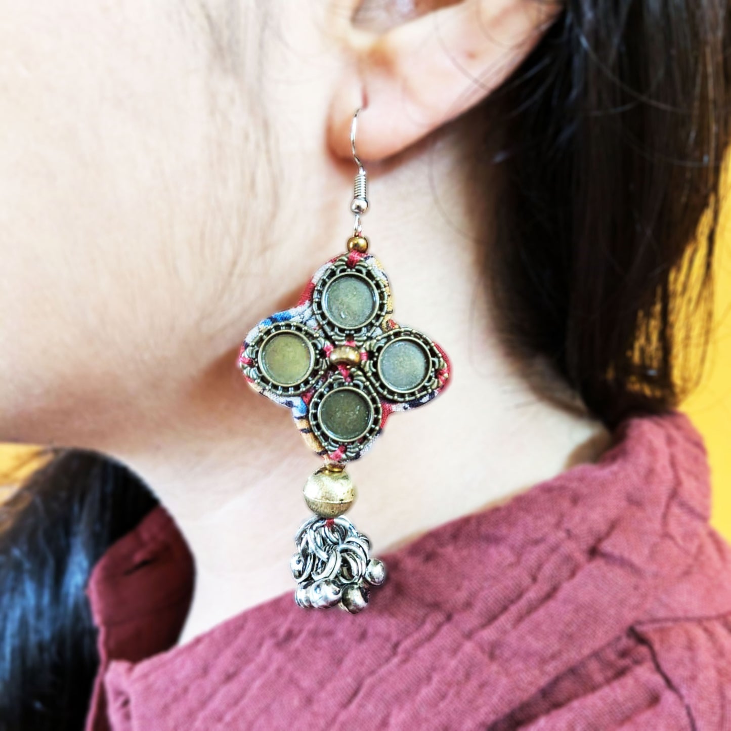 Kalamkari Drop Earrings