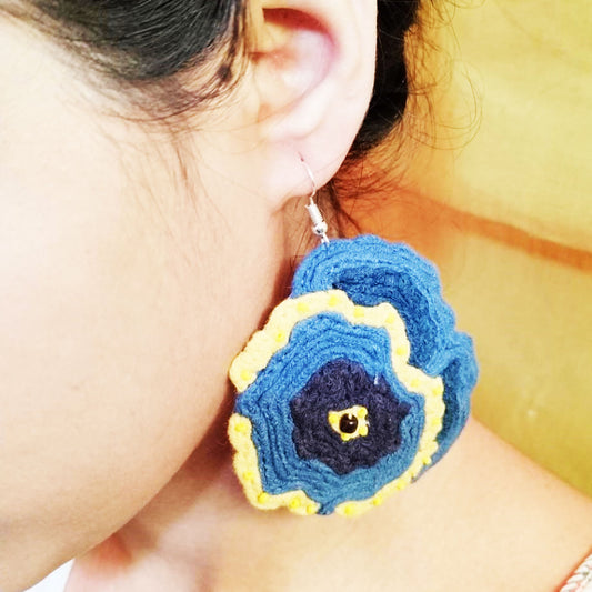 Blue Floral earrings