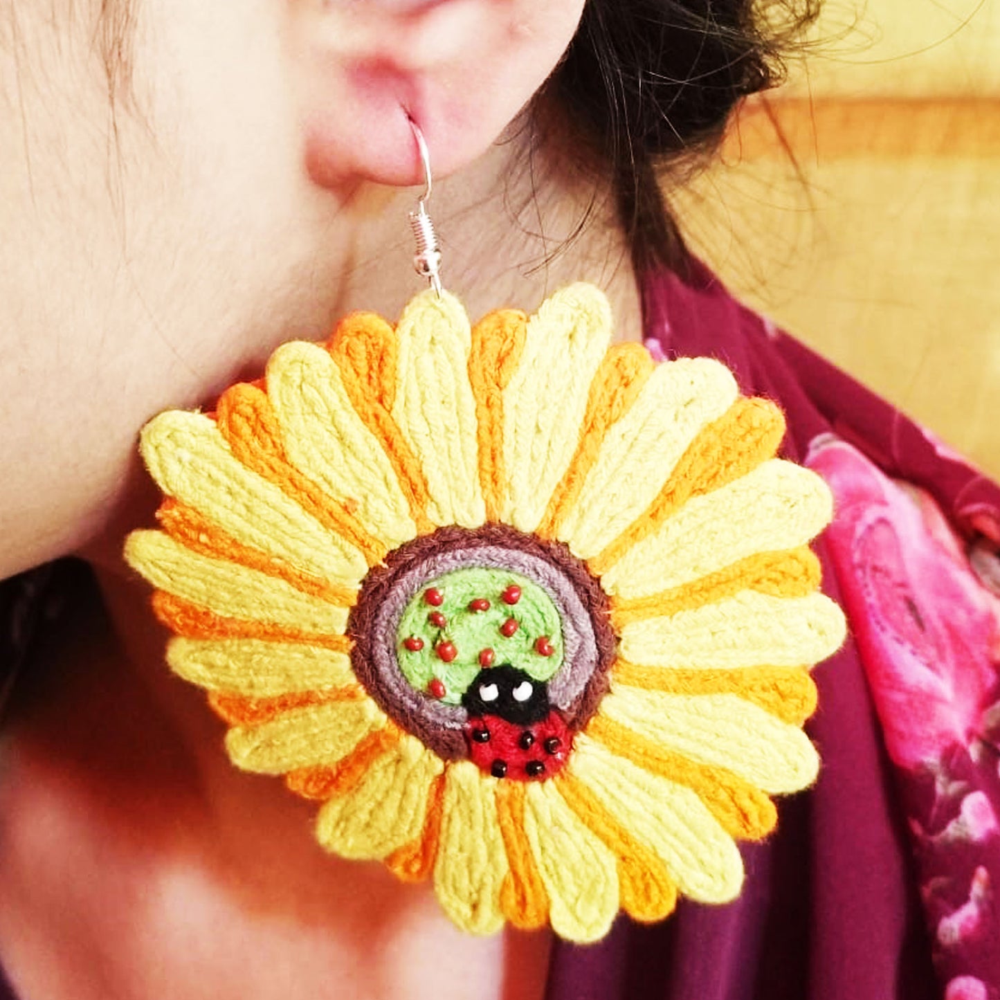 Sunflower earrings