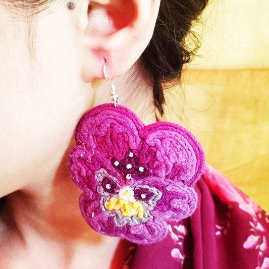 Pansy earrings
