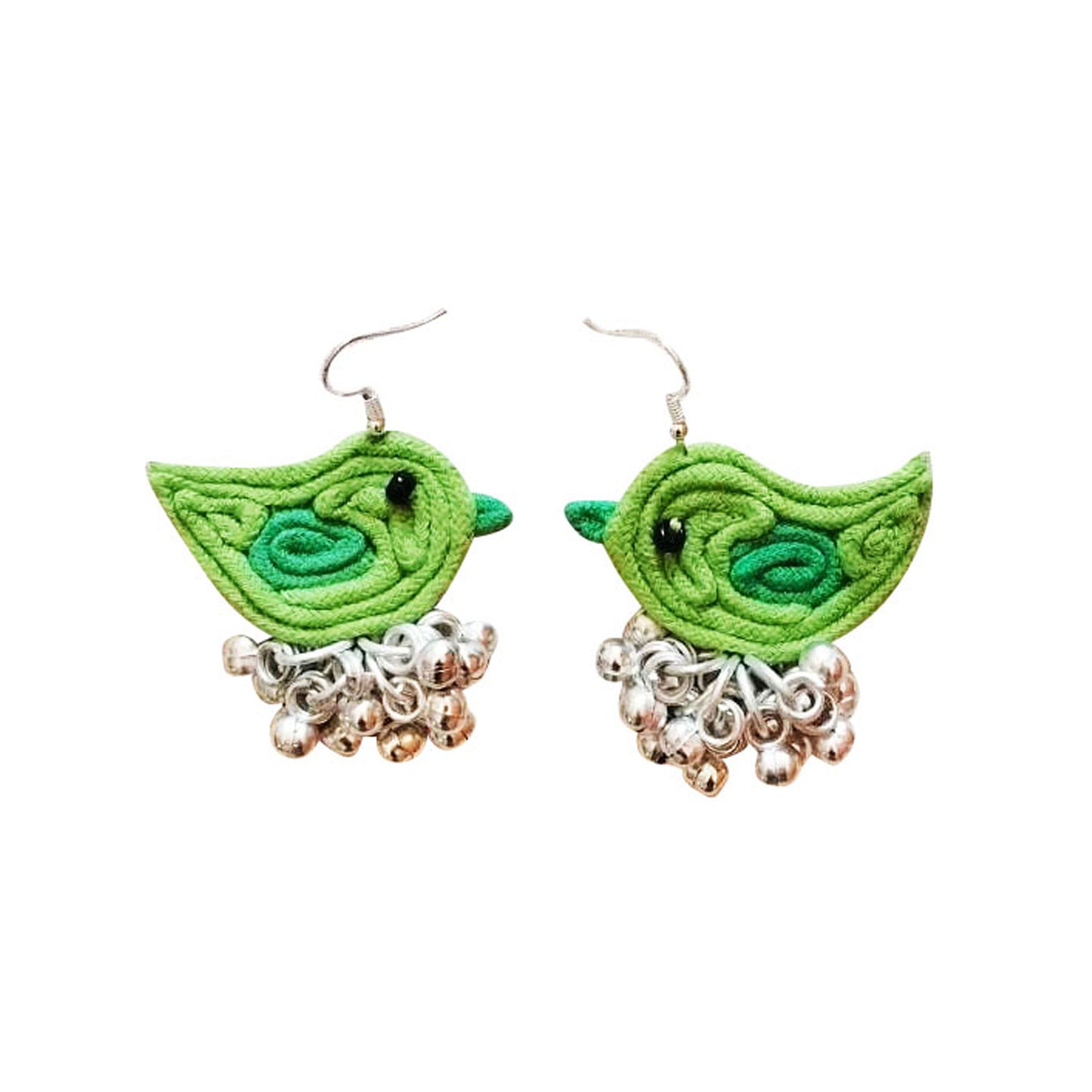 Green Birdy Earrings
