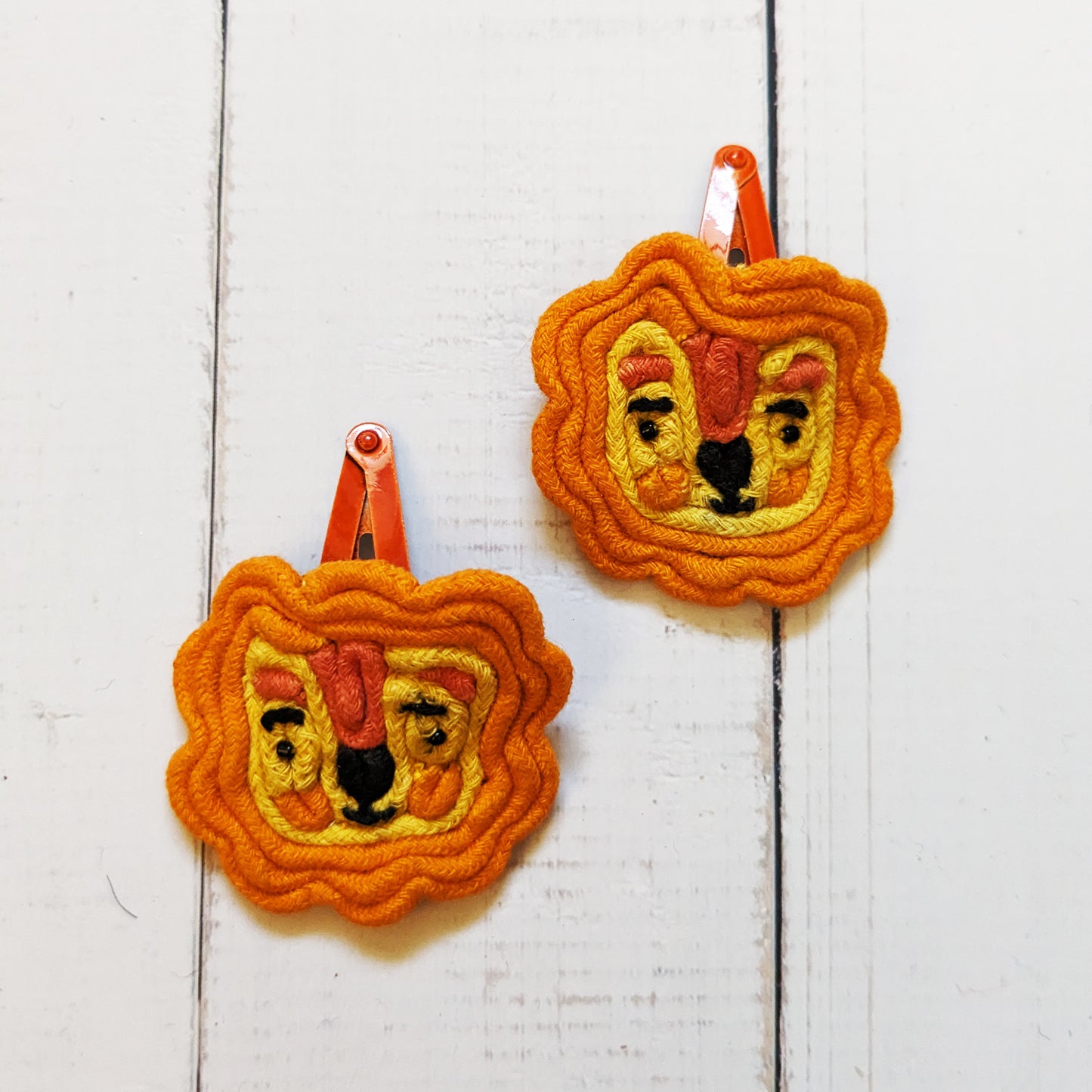 Owl, Parrot and Lion Hair Clips