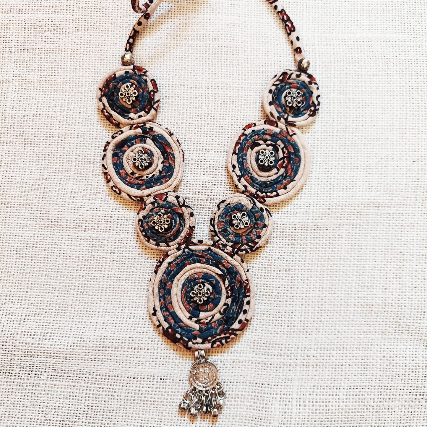 Serene Ajrakh Necklace