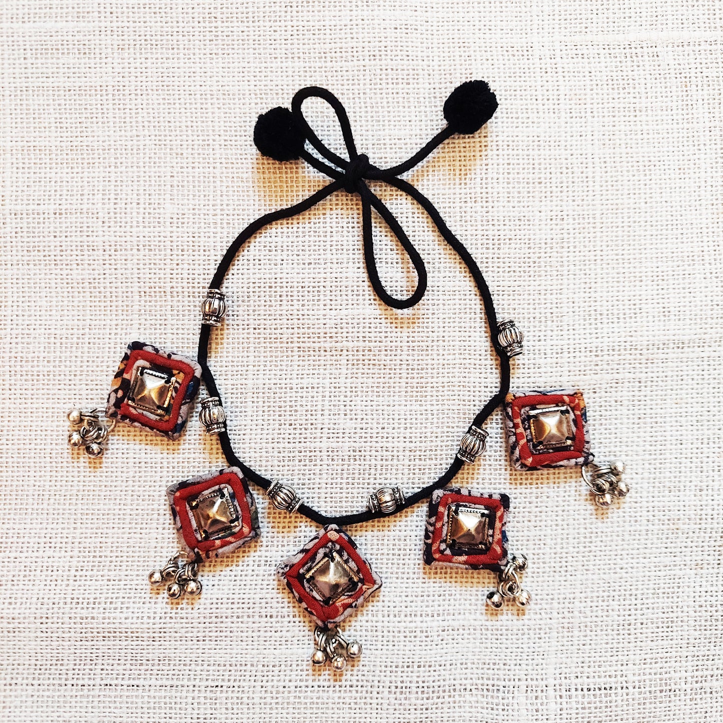 Diamond Ajrakh Choker