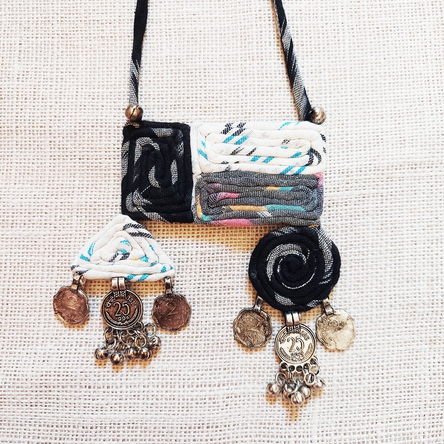 Greyscale Ikat Necklace