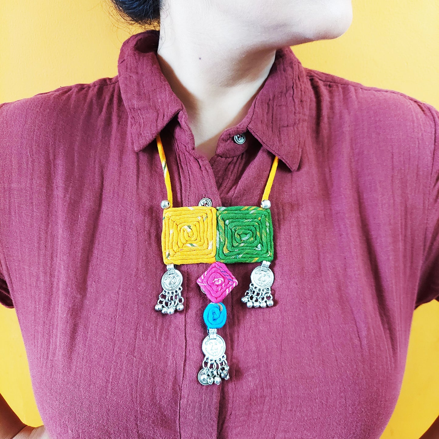 Vibrant Ikat Necklace