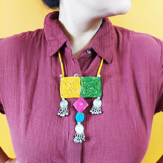 Vibrant Ikat Necklace