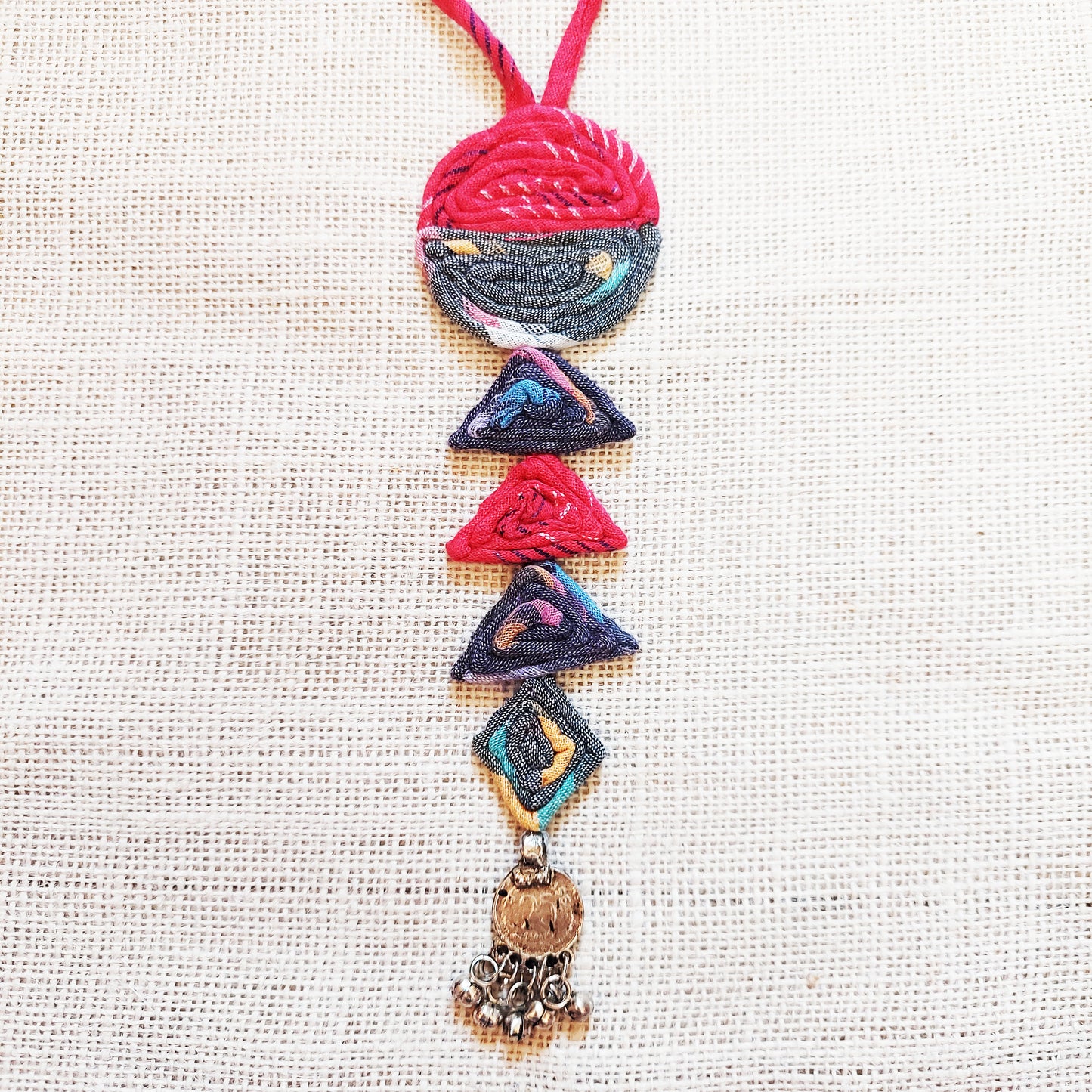 Shades of Pink Ikat Necklace