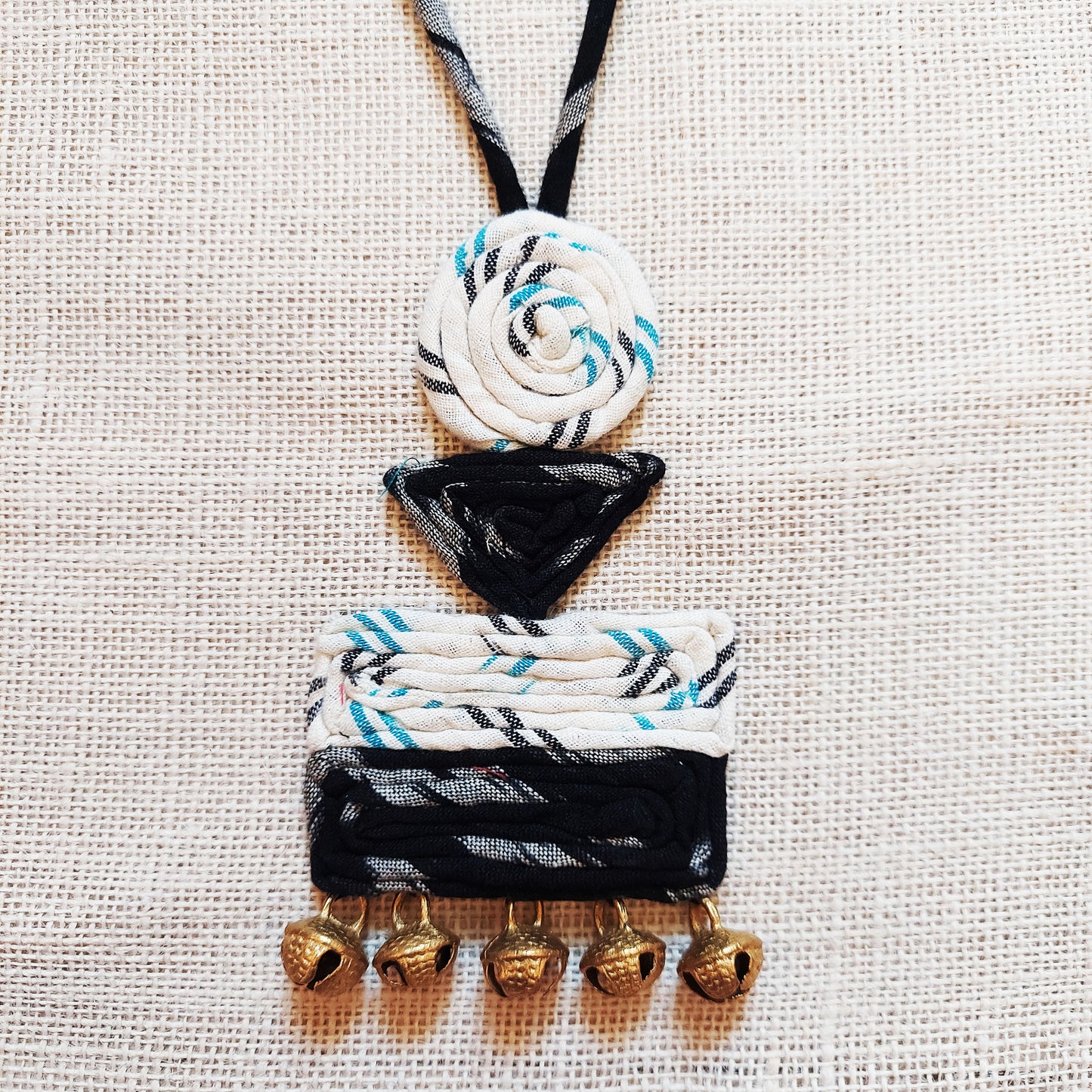 Black White Ikat Necklace