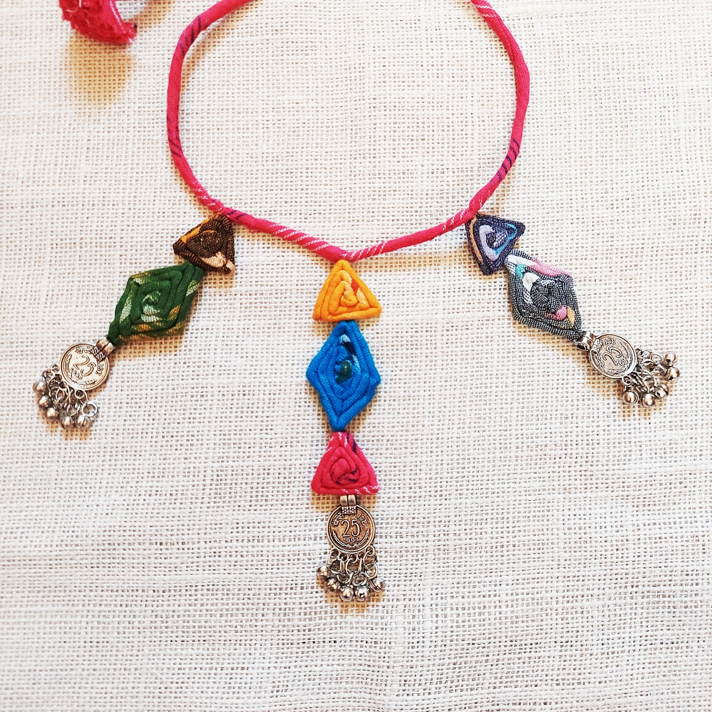 Multicolor Ikat Choker