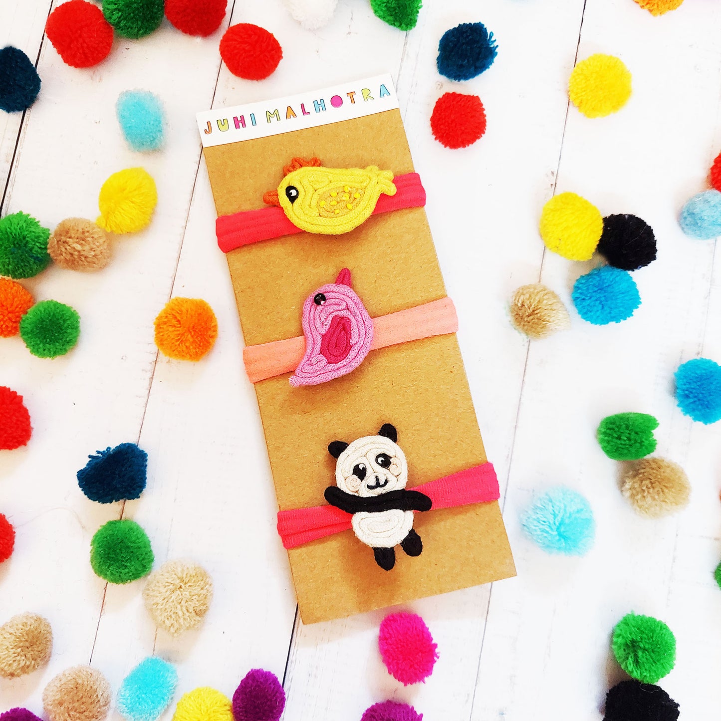 Panda, Chick and Birdie Rubberbands