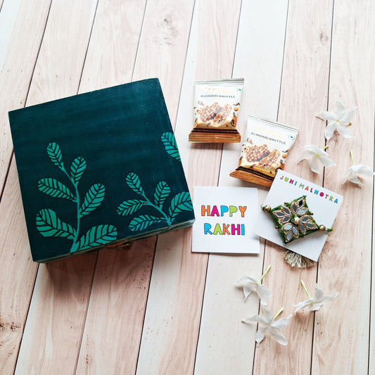 Green Leaf Rakhi Hamper