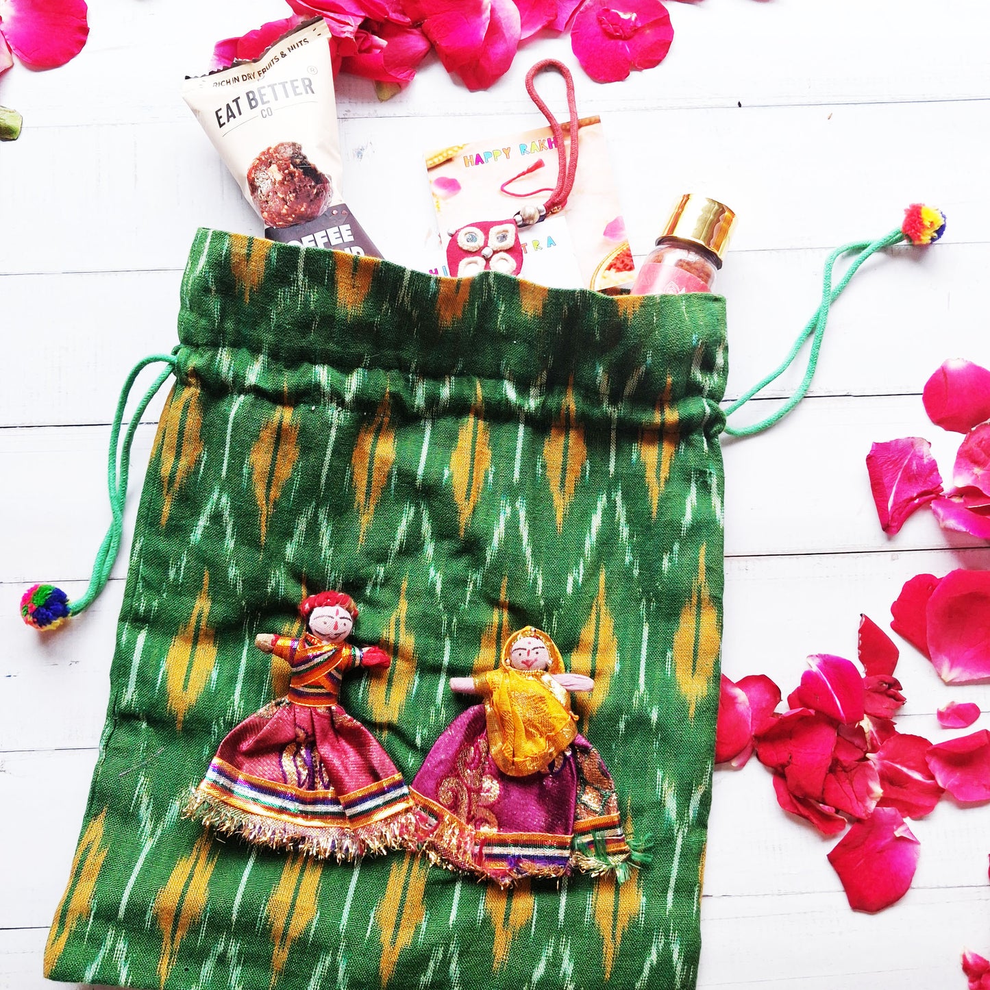 Green Puppet Hamper for Bhaiya Bhabhi