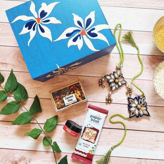 The Big Blue Floral Box of Goodies