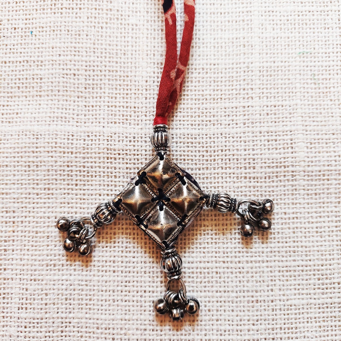 Antique Silver Rakhi Lumba Set