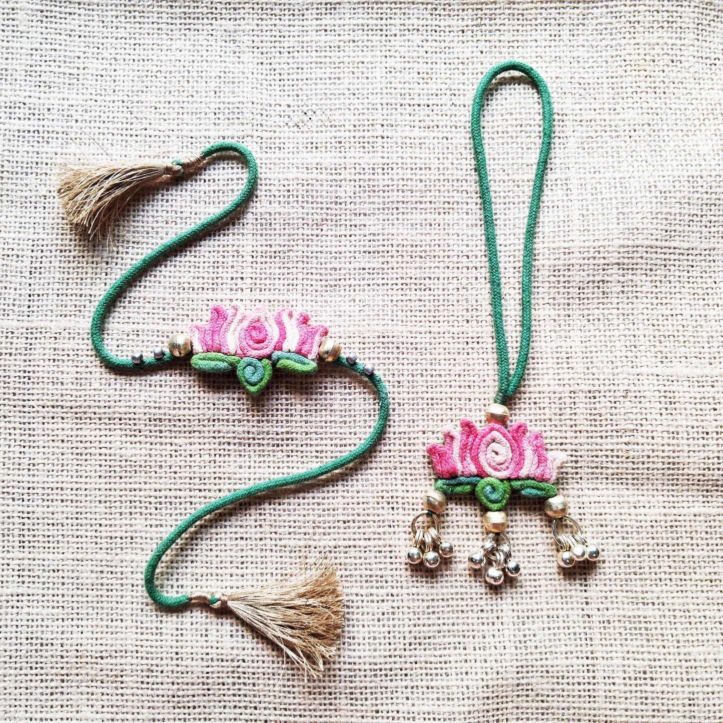 Lotus Rakhi Lumba Set
