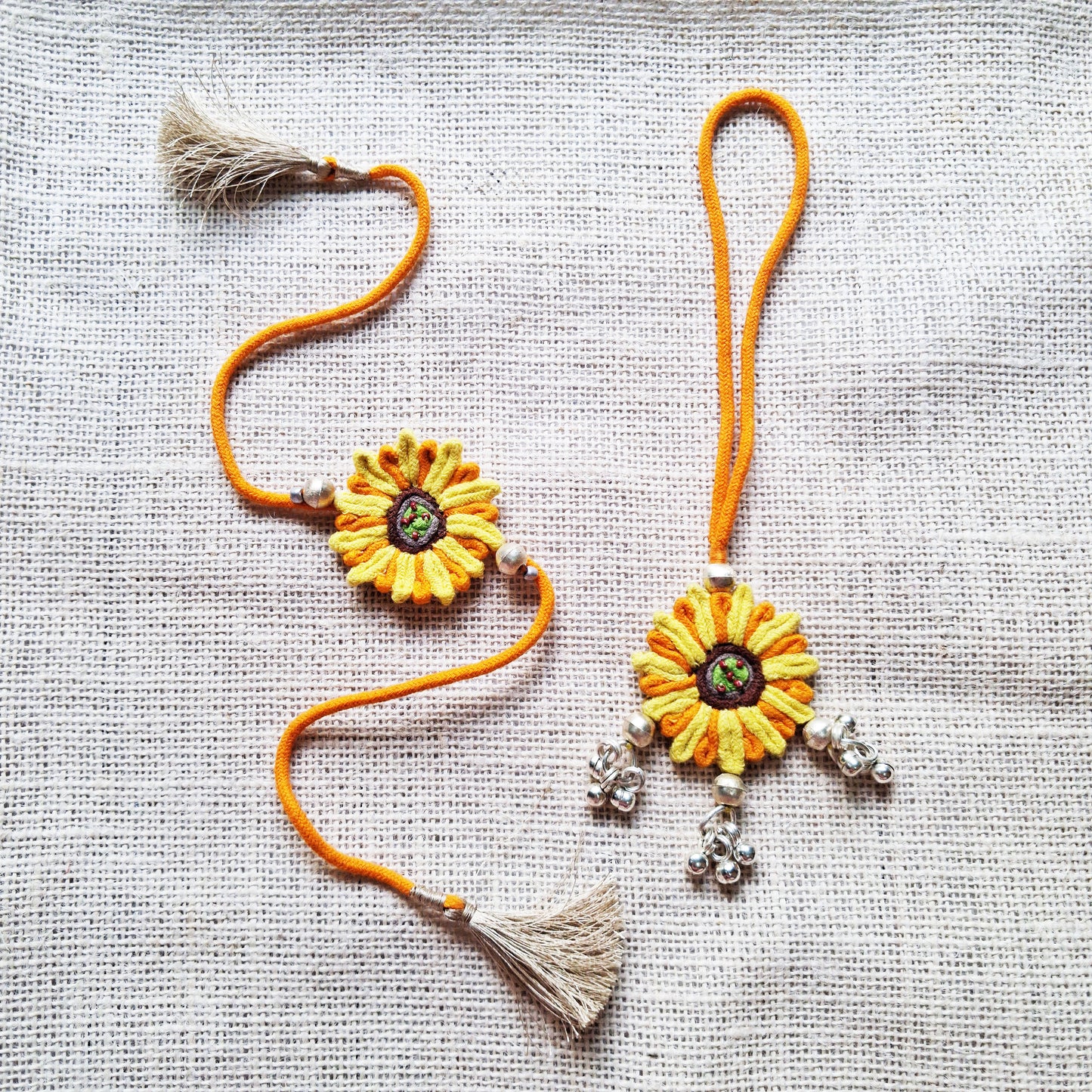 Sunflower Rakhi Lumba Set