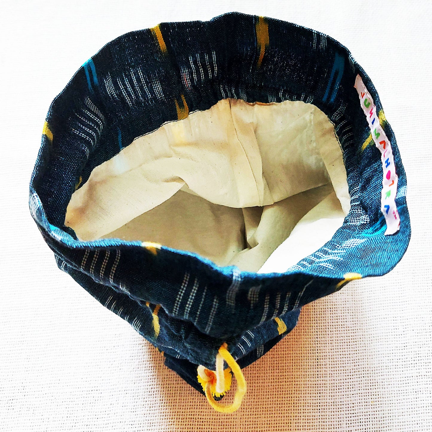 Blue Ikat Ganesha Potli