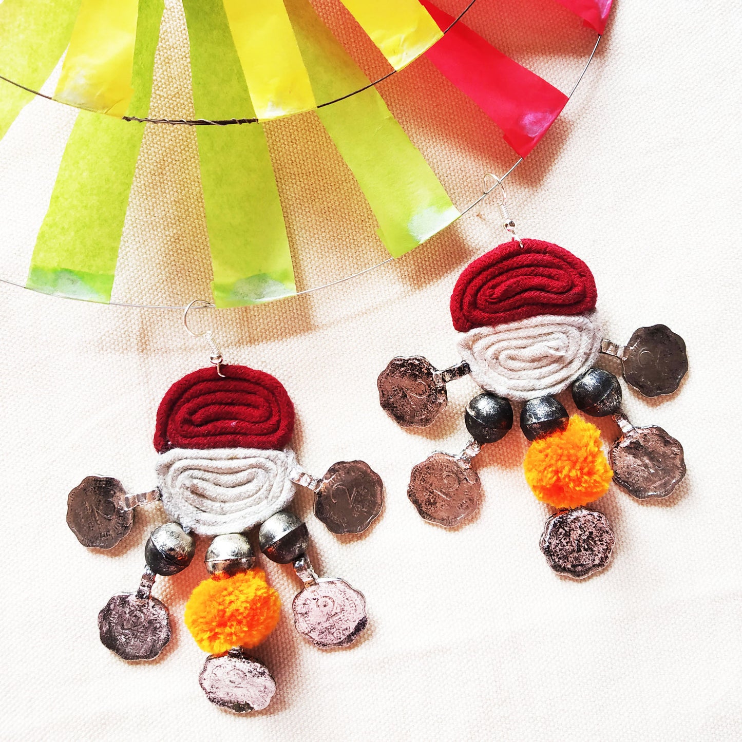 Earthy Trio Coin Earrings