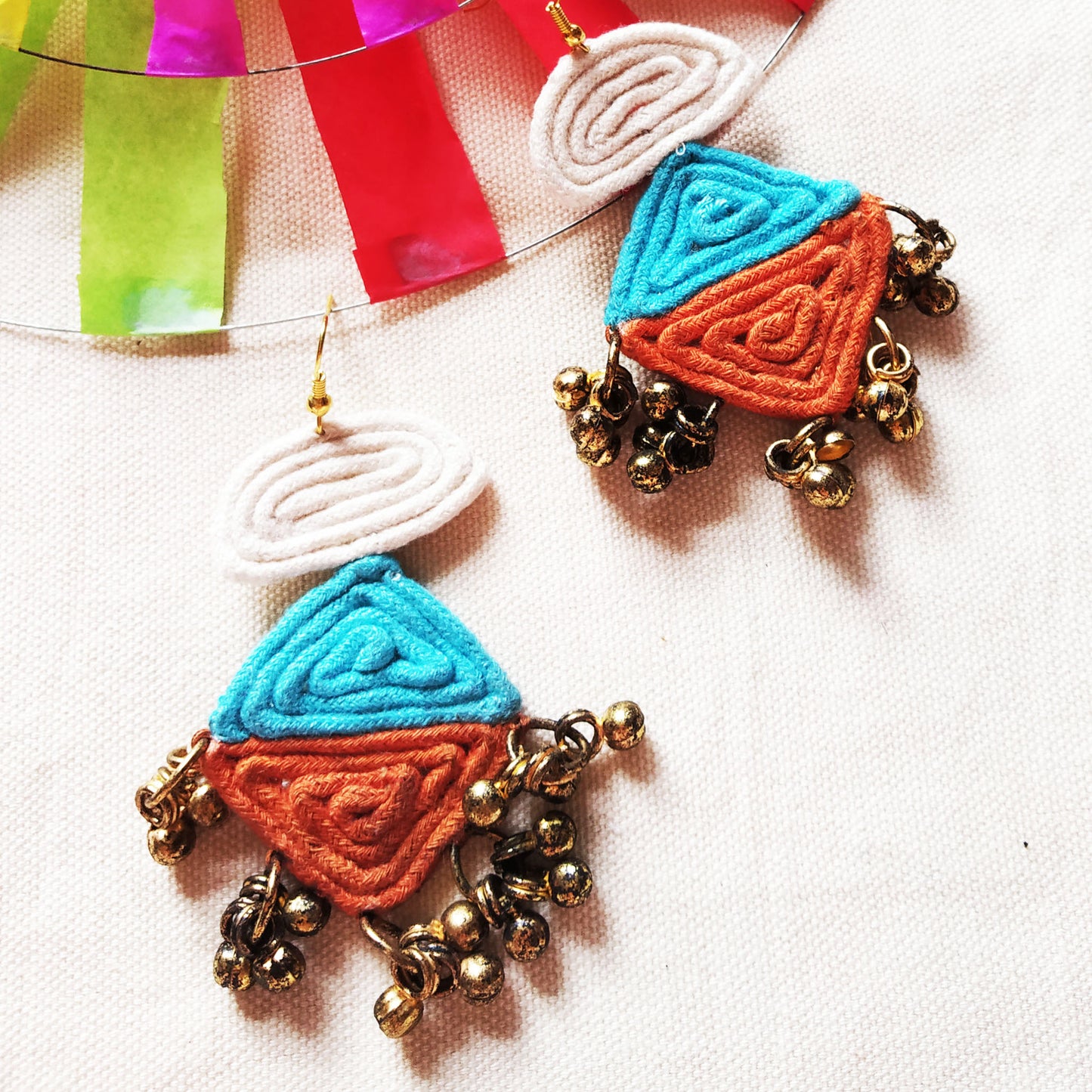 Arty Trio Gold Earrings