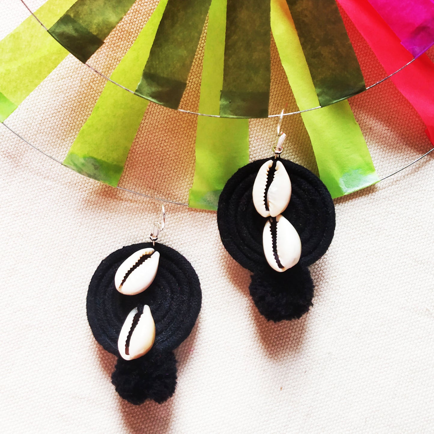 Black Shell Earrings
