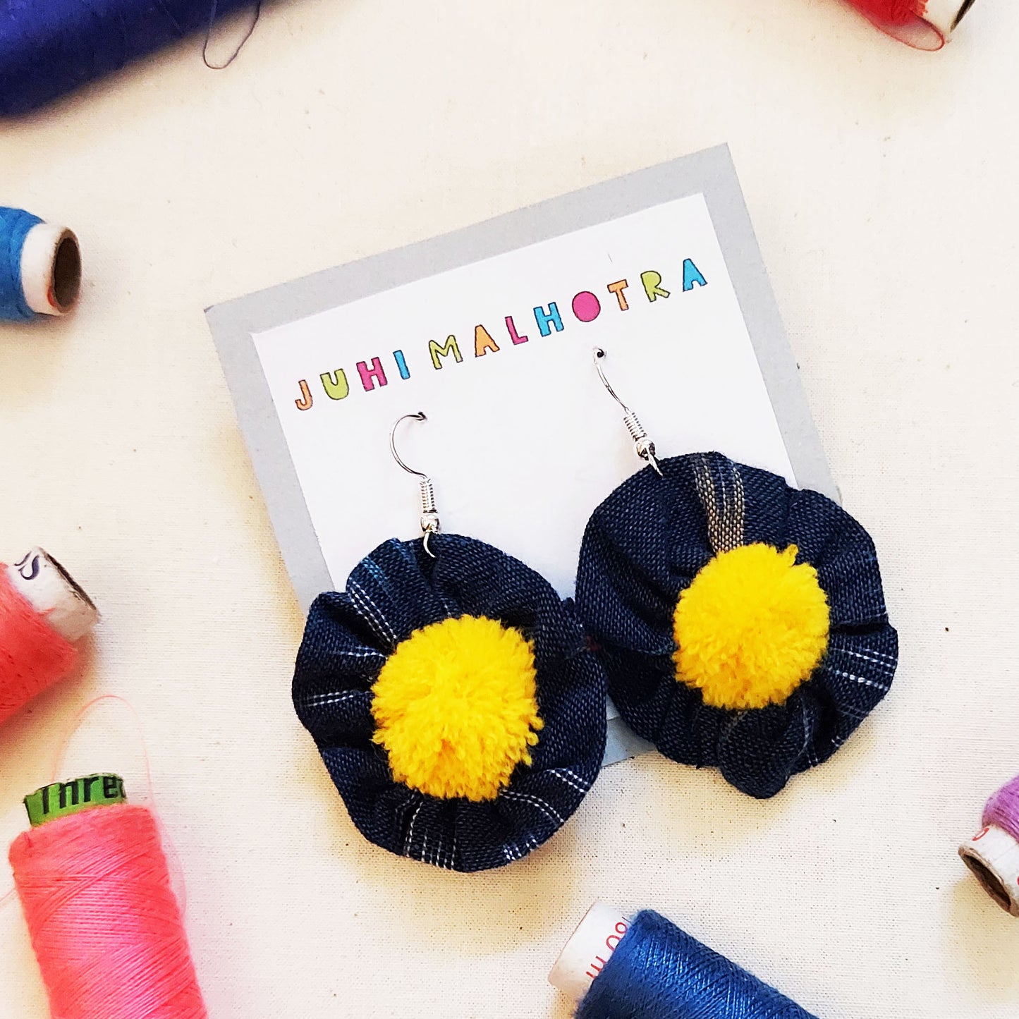 Blue Flower Earrings
