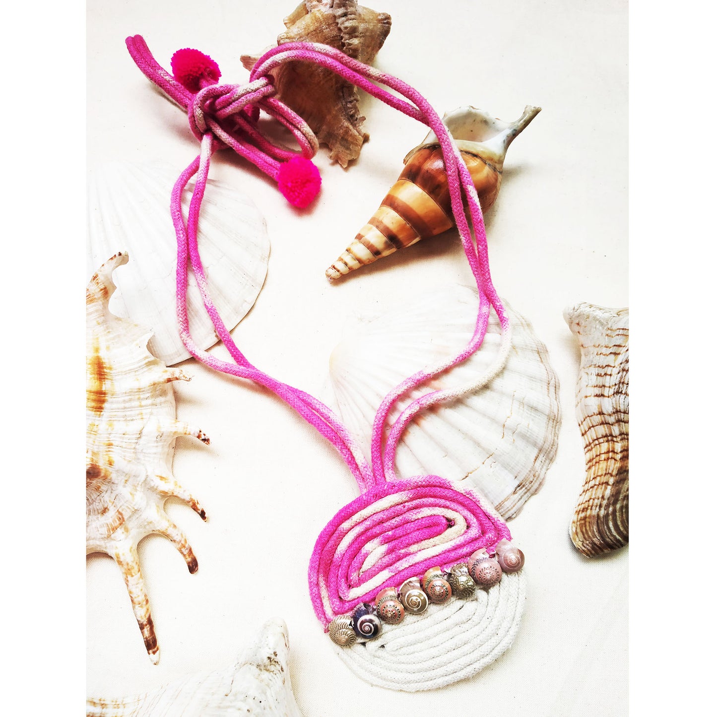 Candy Pink Shell Necklace