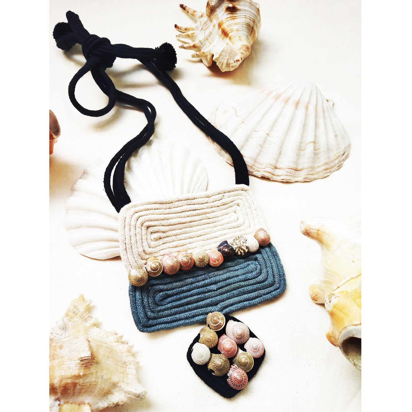Greyscale Seashell Necklace