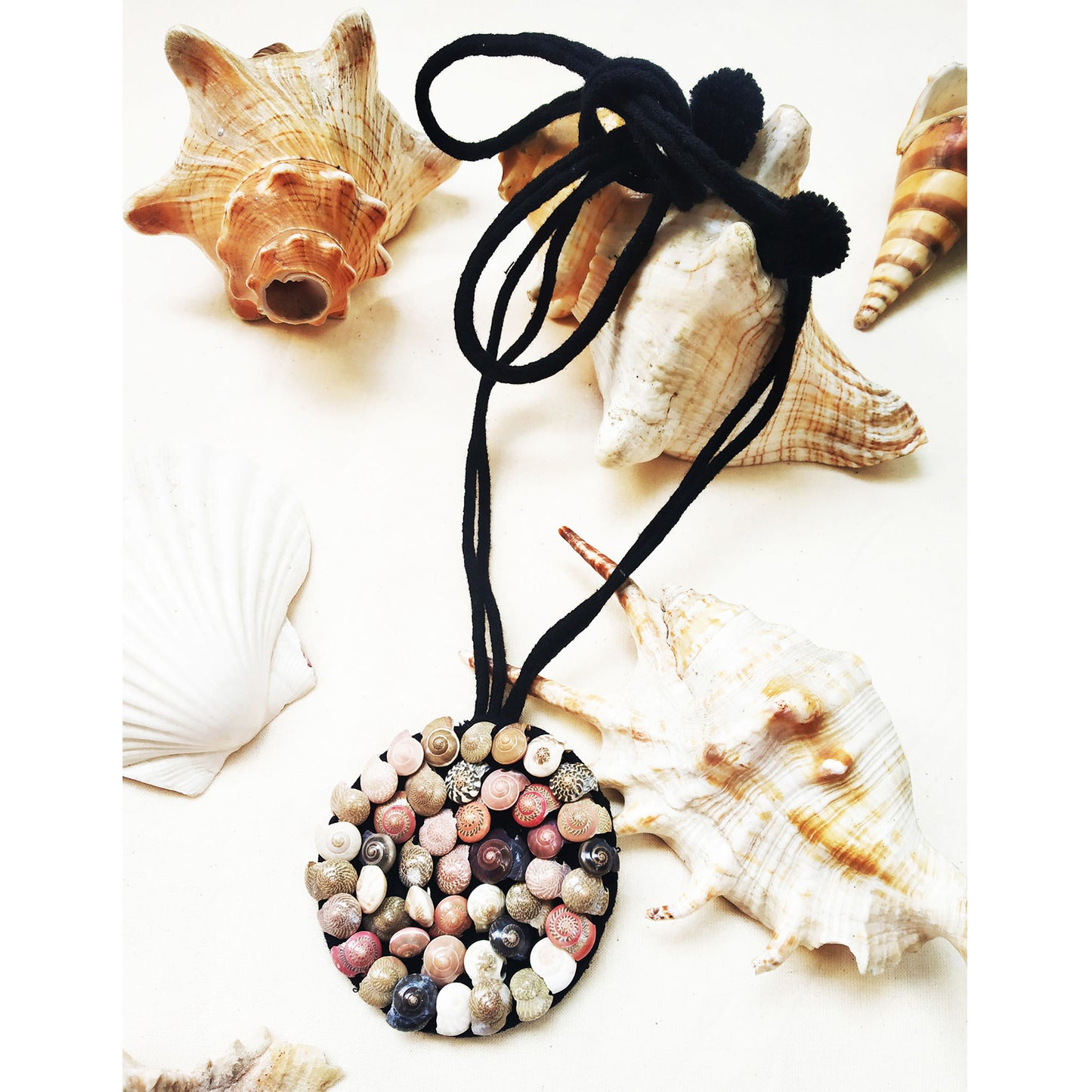 All Black Shell Necklace