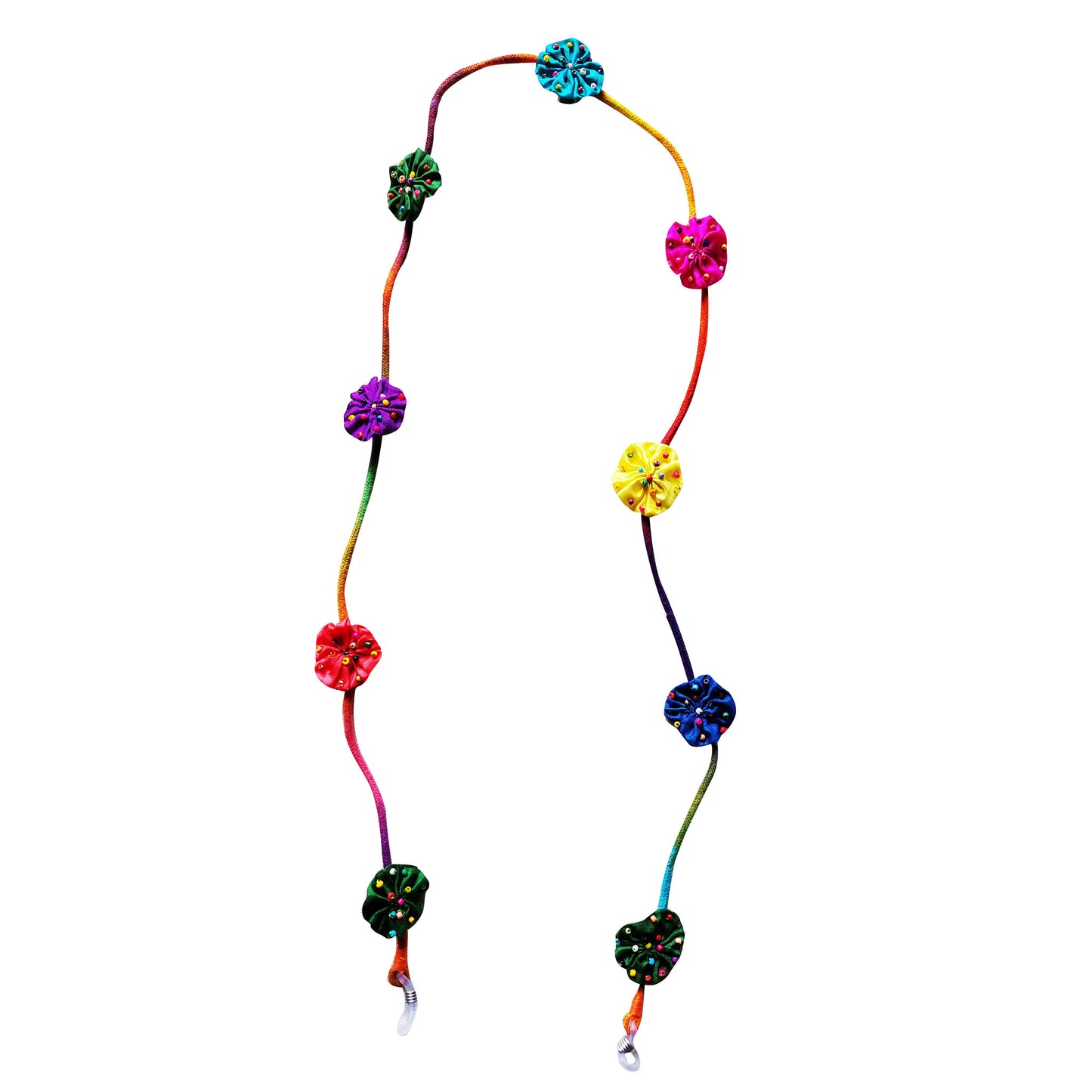 Beaded flower spectacle string
