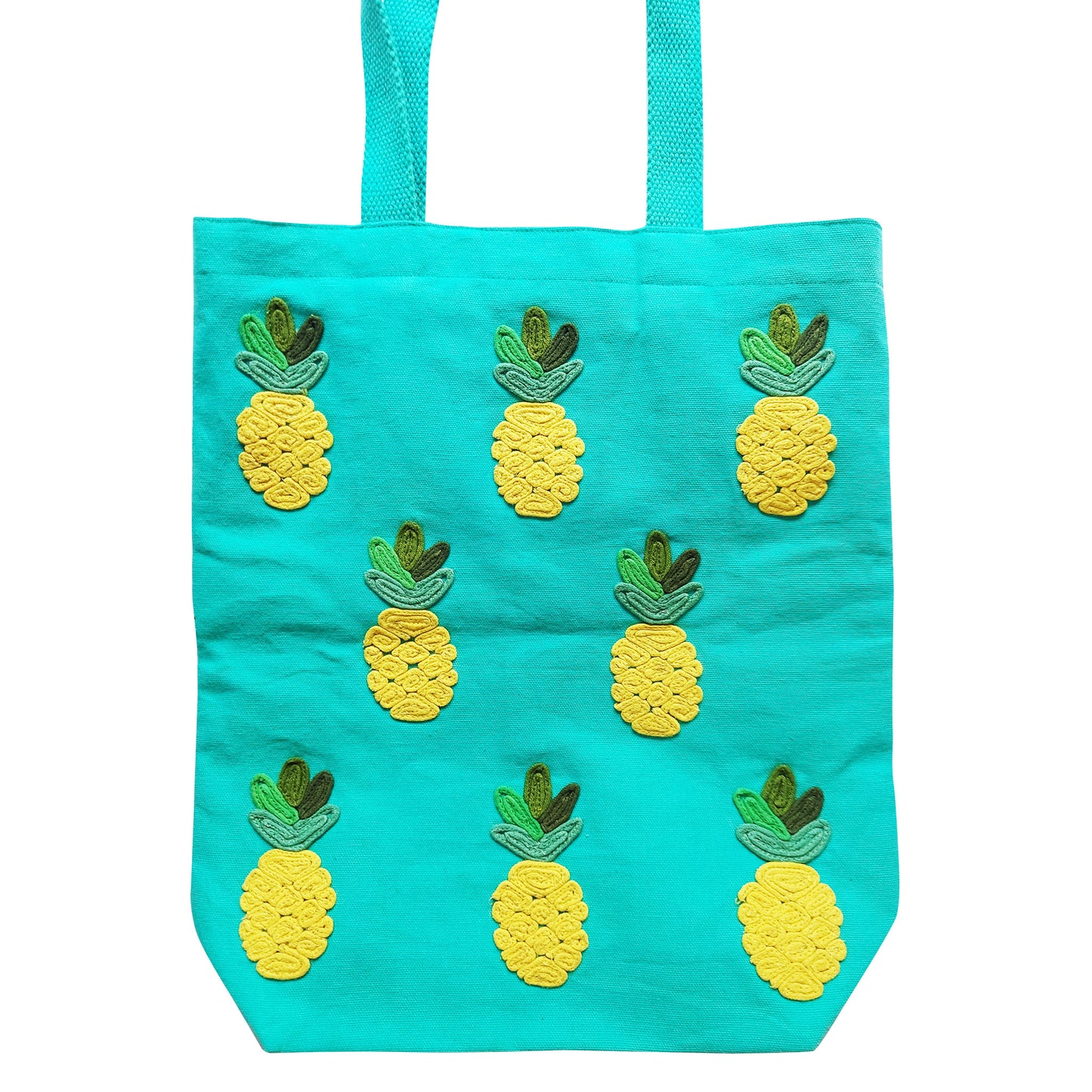 Teal Pineapple Tote Bag