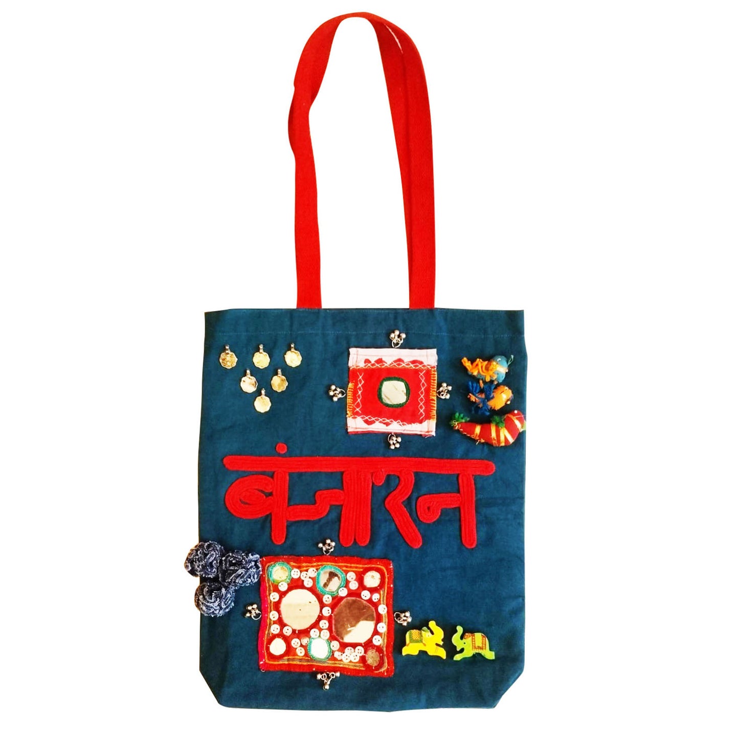 Teal Banjaran Tote Bag