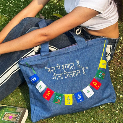 Jeena Filhal hai Tote Bag