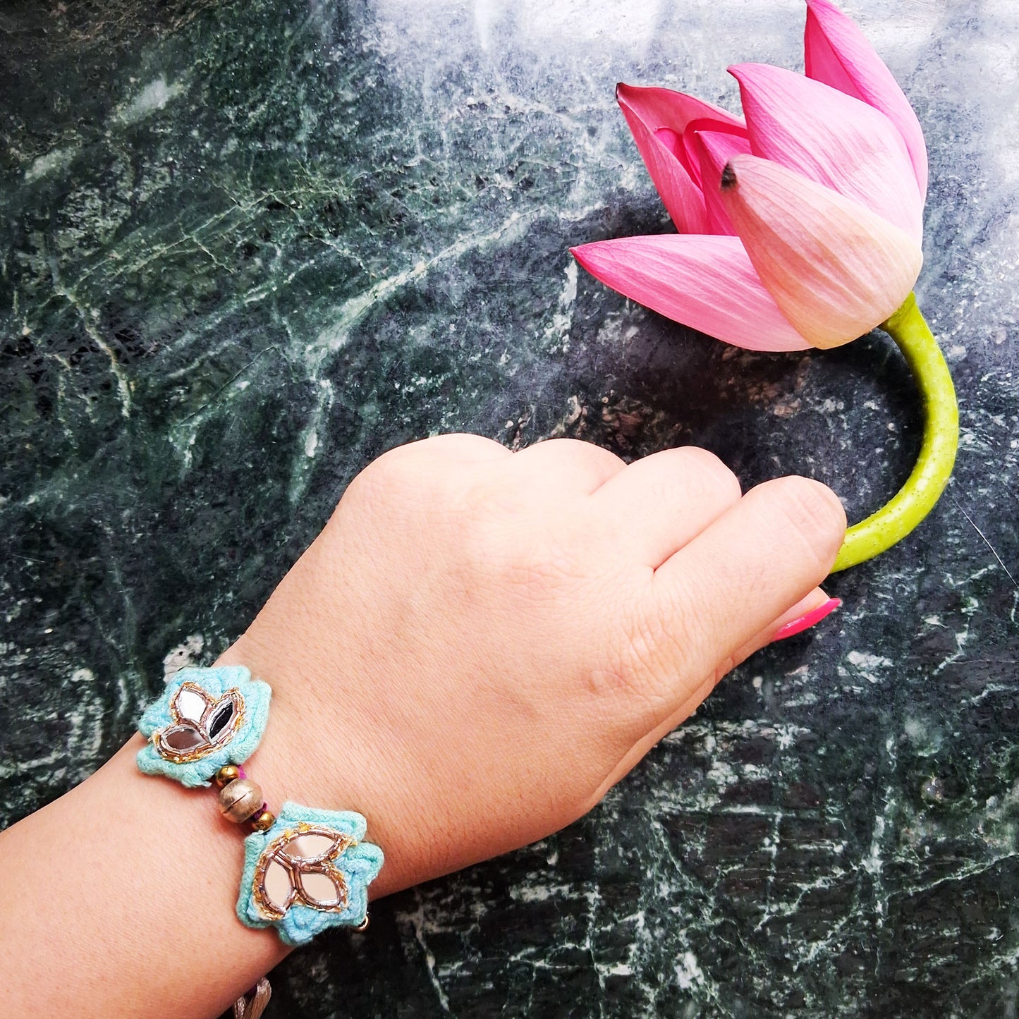 Blue Lotus Bracelet
