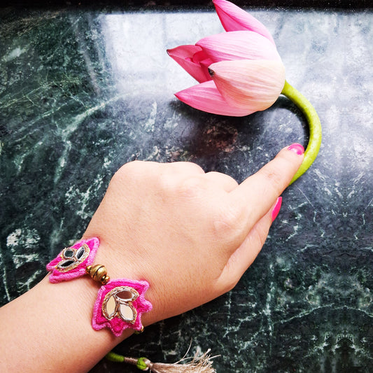Pink Lotus Bracelet