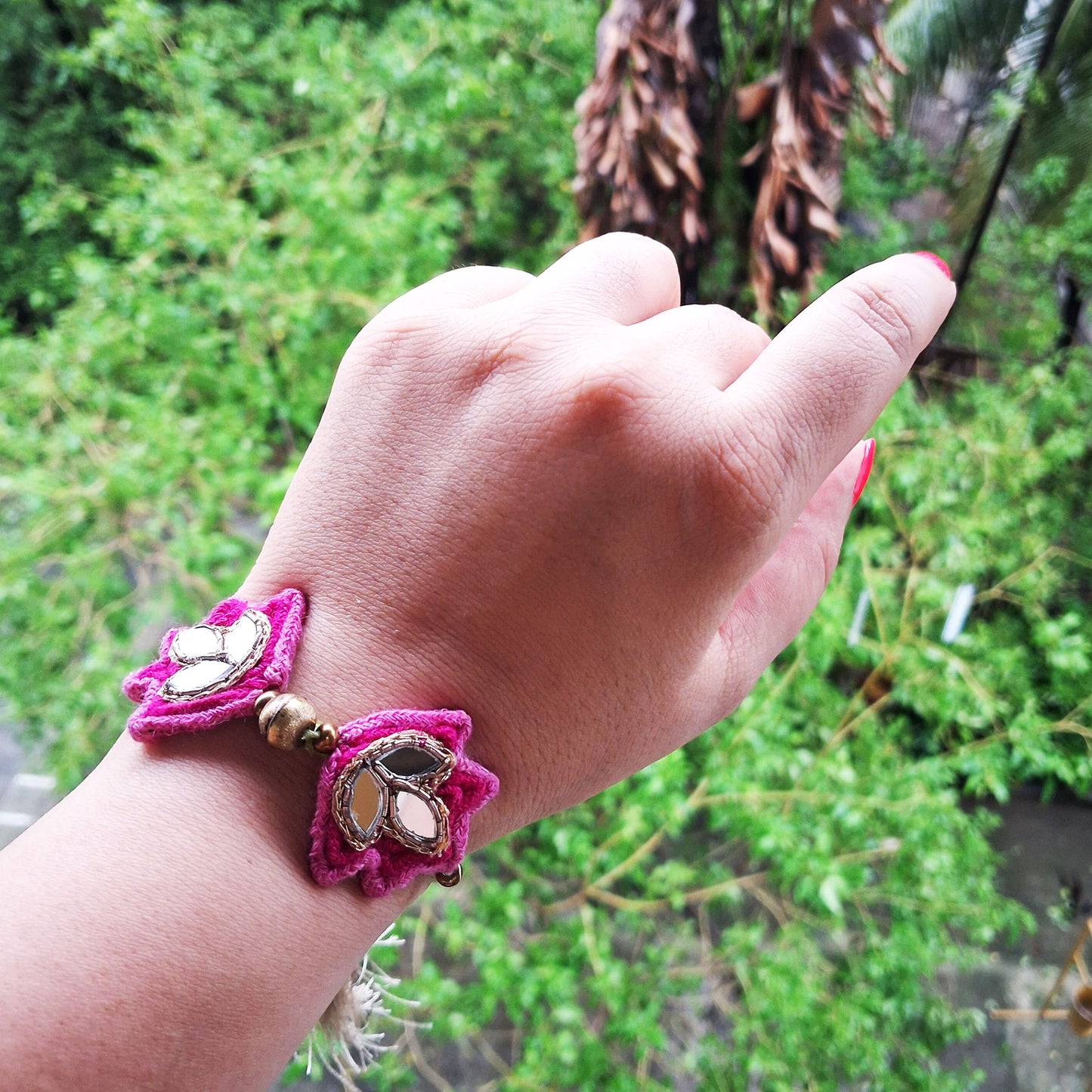 Pink Lotus Bracelet