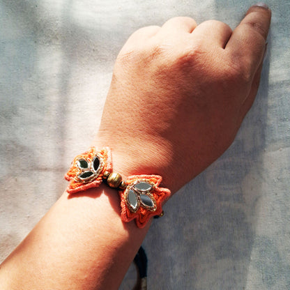Orange Lotus Bracelet