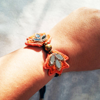 Orange Lotus Bracelet