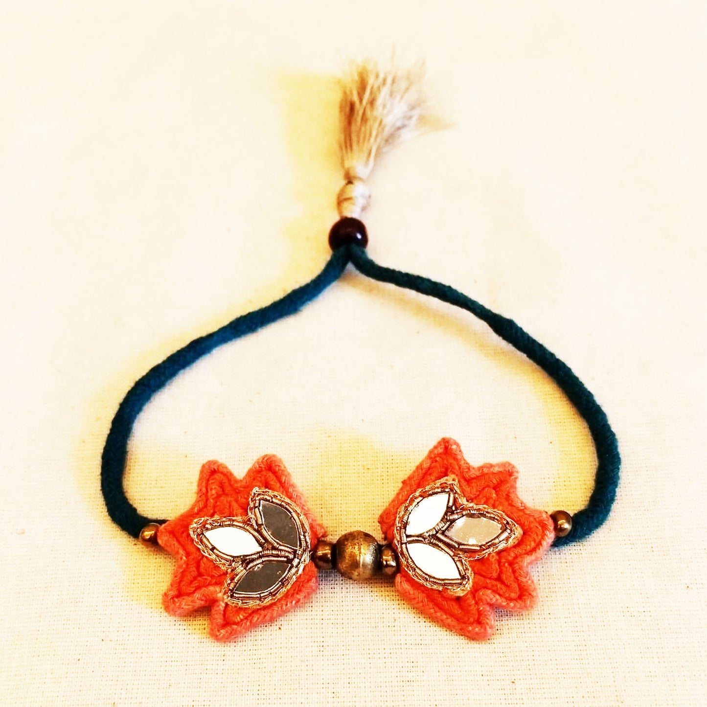 Orange Lotus Bracelet