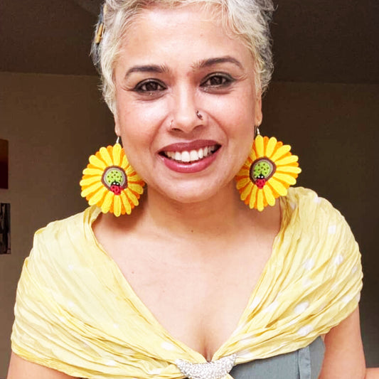 Sunflower earrings