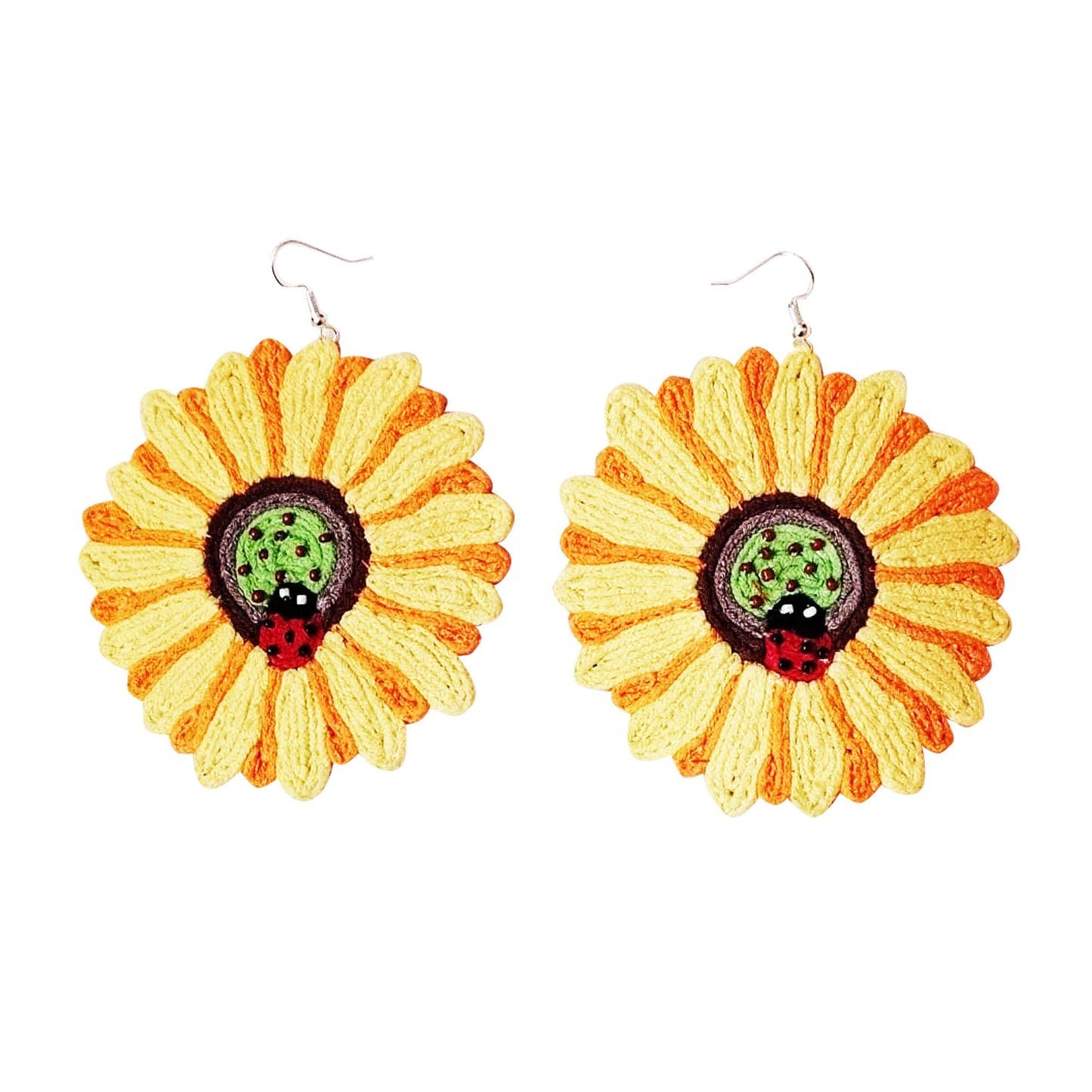 Sunflower earrings