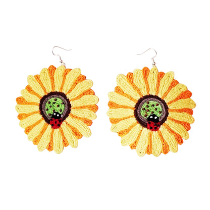 Sunflower earrings