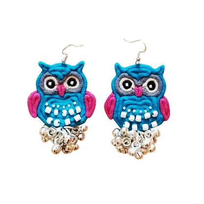 Blue Owl Earrings