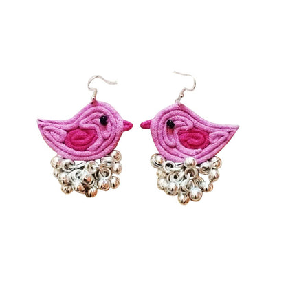 Pink Birdie Earrings