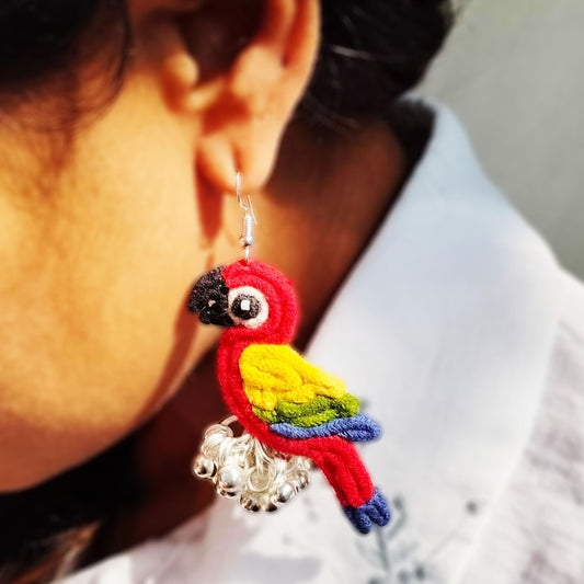 Red Parrot Earrings