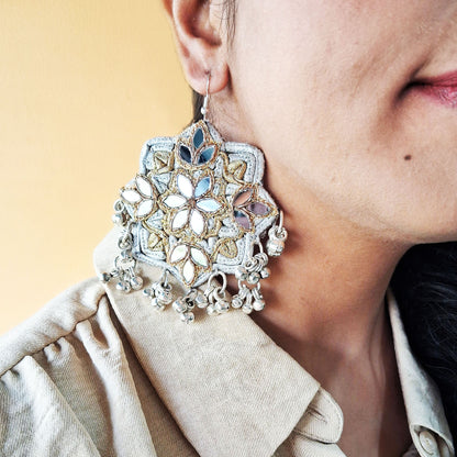Silver Mirror Earrings
