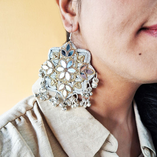 Silver Mirror Earrings