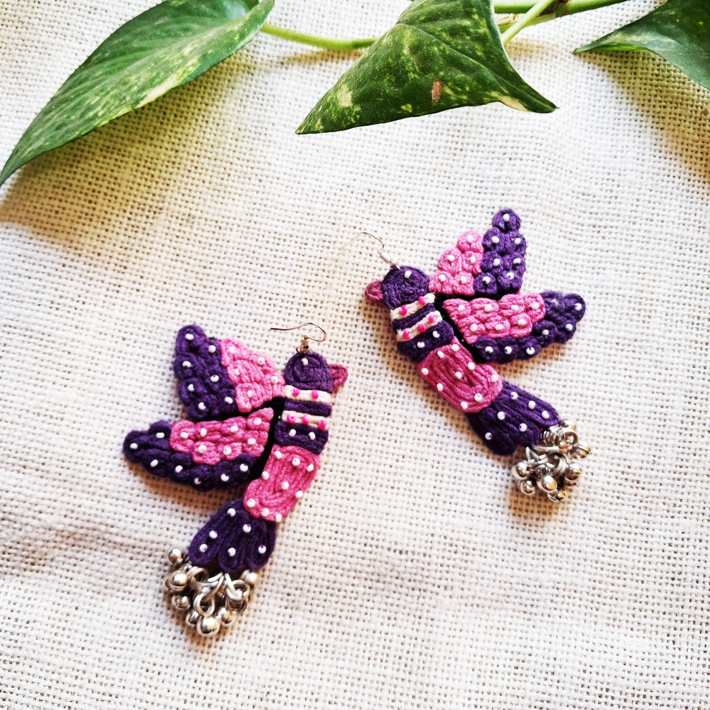 Purple Birdy Earrings