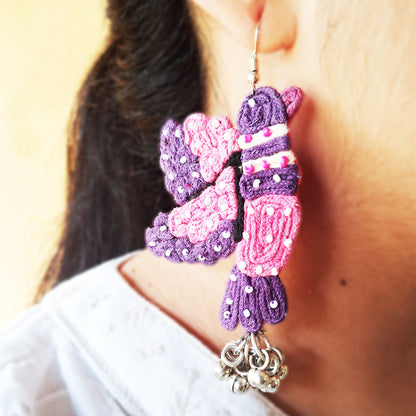 Purple Birdy Earrings