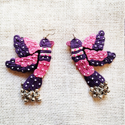 Purple Birdy Earrings